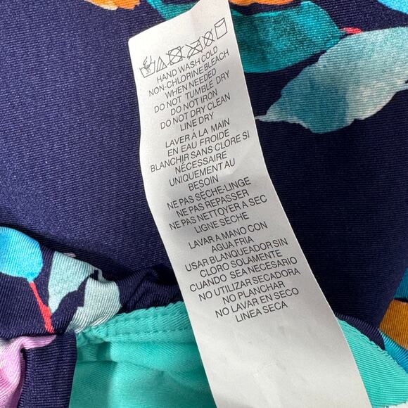 Sunshine 79 SZ 8 Swimsuit 1-Piece Floral Keyhole Adjustable Open Back Padded Cup - Picture 9 of 10